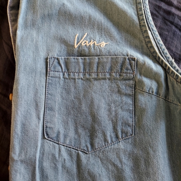 Womens Van's Off The Wall Coronado Denim Top Size Medium - Picture 1 of 7